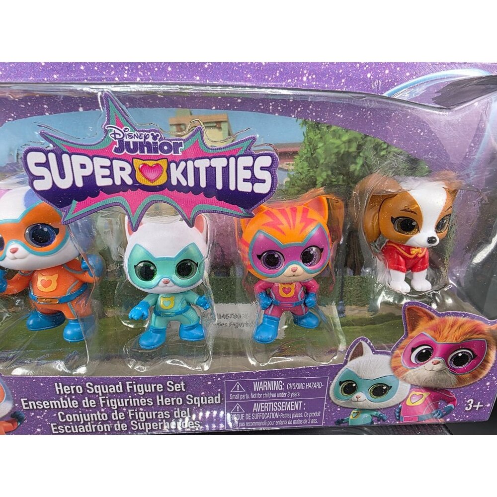 Disney Junior Super Kitties Hero Squad 5-Figure Set Ginny Buddy Bitsy Sparks - Picture 3 of 6